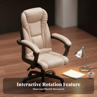 1/6 Scale Office Chair High-Rear 1/6 Scale Rotate Chair Model Furniture Realistic Design for Hobbyists