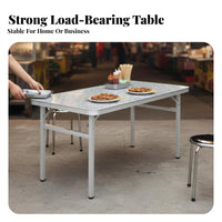 Bi-Fold Rectangular Table Foldable Design Portable Furniture Indoor/outsidedoor Use Easy to Clean for Campers, Home