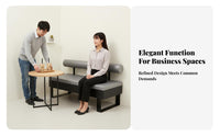 Upholstered Booth and Chair Combo Minimalist Design Padded Dining Seat Sturdy Construction High-Density Foam for Milk Tea Shop