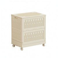 Storage Bins with Lid and Wheels Foldable Storage Bins with Lids for Families, Closet