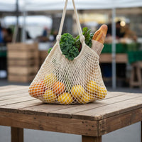 Cotton Rope Shoulder Bag Large Capacity Woven Rope Tote Breathable for Travel