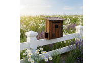 Wooden Mailbox Antique Design Solid Wood Mailbox Compact