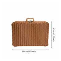Rattan Suitcase Woven Rattan Storage Case Top Handle