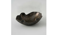 Ceramic Bowl with Metallic-Look Finish Sculptural for Interior Designers