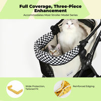 Non-slip pet stroller pad