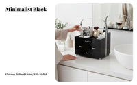 2-Tier Stand with Drawers Multi-Purpose 2-Tier Drawer Rack Space-Saving