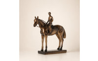 Equestrian Statue Detailed Craftsmanship Rectangular Base Horse Equestrian Statue Tabletop Ornament