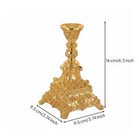 Metal Candle Holder Tall Stem Home Decor Accent Wide Top Cup