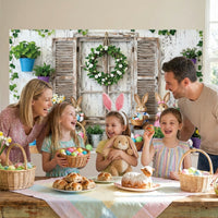 Easter Photography Background 180 x 115 cm Spring Easter Backdrop Bunny Decoration Holiday for Fence Garden Lawn