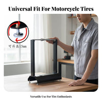 Stable Structure Motorcycle Wheel Leveler Simple Operation Motorcycle Wheel Balancing Stand Heavy-Duty Steel Construction for DIY Mechanics