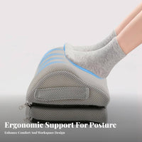 Improves Posture Under-Desk Footrest Non-Slip Design Angled Under-Desk Rest Padded pad Footstool Massage Surface for Remote Workers, Children, Shorter Individuals, Home, Study Area, Living Room, Gaming Setup