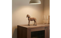 Wicker Horse Figurine Standing Home Decor Detailed Design