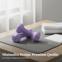 2 Pieces Comfortable Grip Rehabilitation Hand Weights Contoured Handle Dumbbell Pair Long-Lasting Construction Lightweight Dumbbell Pair Compact Size for Elderly, Beginners, Women, Physical Treatment, Home Gym