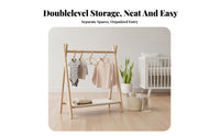 complimentarystandingstanding House-Shaped childs' Clothes Rack Child-Sized young child costume change Station comprehensive Organization children's Furniture long-enduringing for infants, young children, Parents, Nursery, Kindergarten, Bedroom, Playroom