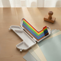 7 Pieces Color-Coded Alignment Guide with Storage Case Compact L-Shaped Alignment Guides Organized Paper Crafting Guides with Case Portable for Scrapbookers, Crafters, Scrapbooking, Photo Matting