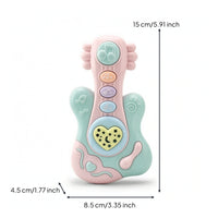 Light-up Baby Guitar with Star Light Display Interactive Handheld Musical Instrument Toy Compact Sensory Music Toy Early Learning for Toddlers