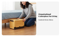 Wheeled Folding Box with Side Doors Transparent panels Storage Container