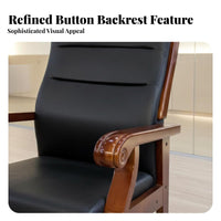 Upholstered Wooden Meeting Chair Padded Backrest Office Furniture Sturdy Frame Long-Lasting Construction for Interior Designers