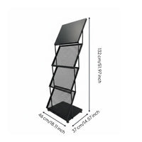 Portable Literature Display Stand Lightweight Foldable Brochure Rack Sturdy Construction Exhibition Equipment for Commerce Show