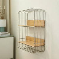 Wall-Mounted Storage Rack Stainless Steel Furniture Rounded Corners for Kitchen