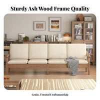 3-Seater Wooden Frame Sofa Removable and cleanable slipcovers 3-Seater Modern Sofa two-seasonSeason Use Couch for Families, partners, Lounge Area, Office, Study