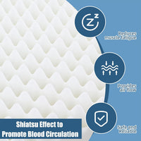 Egg Crate Foam Lounger Cushion with Back Support, Extra Large Anti-Slip