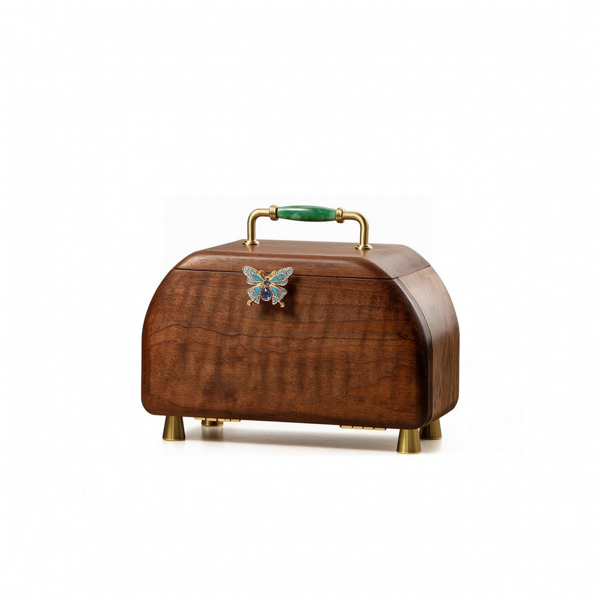 Jewelry Storage Box with Mirror Wooden Jewelry Chest with Drawers Mirrored for Bedroom
