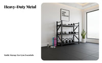 Home Gym Storage Rack Multi-Functional Dumbbell and Exercise Mat Holder Space-Saving Exercise Mat and Weight Rack for Personal Trainers