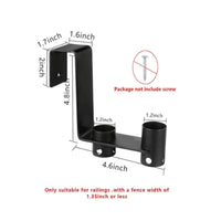 2 Pieces Pool Fence Hook Easy to Install Pool Pole Hanger Space Saving