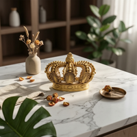 Decorative Wall Coronet Hanging Textured Resin Wall Ornament Carved House Decoration