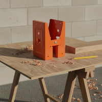 2 Pieces Quick Setup Metal Sawhorse Brackets Reinforced Design 2x4 Sawhorse Bracket Stable DIY Workbench Leg Connector Anti-Slip for Woodworkers, Carpenters, Job Site, Garage