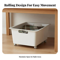 Underbed container with casters flat-design Design Household Storage adaptable