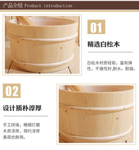 桑拿房木桶木勺桑拿房干蒸汗蒸房浇水木桶木勺子蒸房桑拿设备4L