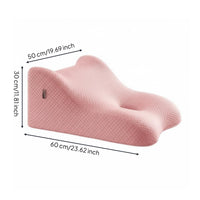 Contoured Back Support Cushion Versatile Ergonomic Bed Wedge Elevated Sleeping Pillow for Lounging