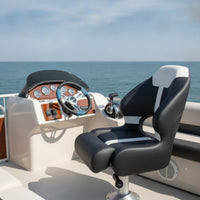 Boat Seat with Leg Support Breathable High Back Boat Seat Foldable for Boaters