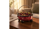 Round Fruit Tray Raised Feet Tableware Glossy