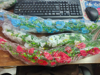 Patriotic Hanging Flower Basket for Red, White, and Blue Holiday Party Decoration