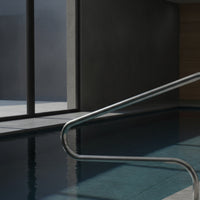 Pool Handrail Stainless Steel Pool Grab Rail Floor Mount Handrail with Base Flanges for Swimmers, Elderly, Spa