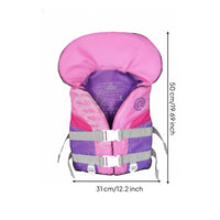 Lightweight Kids Life Jacket Non-Inflatable Children's Swim Vest Adjustable Straps Foam Swim Instructor Portable for Beginners, Swimming