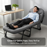 Adjustable Restping Lounger Foldable Design Adjustable Chaise Cot Easy to Fold
