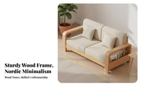 Sectional Sofa with Storage Armrest Minimalist and Aesthetic Living Room Furniture Space-Saving Couch for Small Apartment Dwellers, Young Adults, Home