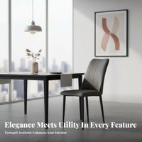 Upholstered Slim-Leg Seat Modern Look Dining Chair Minimalist Design Ergonomic Backrest for Home Residents, Adults, Living Room