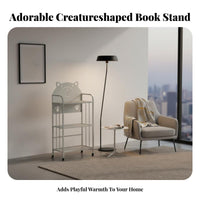 animalthe bear designed Rolling Rack Movable with casters Utility Cart Easy to Assemble