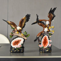 跨境现代老鹰树脂工艺品摆件家居客厅展厅办公室展翅雄鹰装饰雕塑