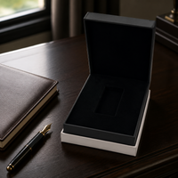 Black Paperboard Gift Box with Lid Customizable for Small Business Packaging