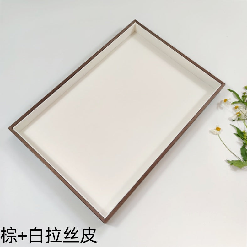 Brown-white Leather
