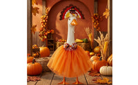 Seasonal Goose Costume with Tulle Skirt Cute Lawn Goose Costume Bright Clothes Lightweight for Garden