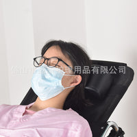 轮椅头枕 高靠背轮椅配件小弯枕 通用残疾人老人颈靠头颈头枕靠背