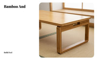 Minimalist Design Folding Tatami Table Space-Saving Foldable Tatami Table Multi-Purpose Floor Desk Sturdy Legs for Tea Enthusiasts, Telecommuting Workers, Bay Window, Small Areas, Balcony, Living Room
