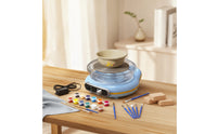 Portable Electric Pottery Wheel Adjustable Speed Pottery Wheel with Splash Guard Compact Appliance Low-Noise for Beginners, Hobbyists, Home Practice, Classroom